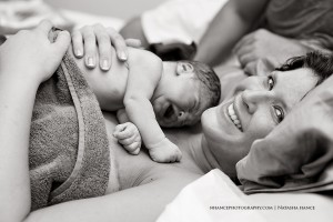 NHance photography baby on mom chest after homebirth danabirth-218bwweb 