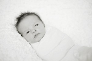 swaddled baby Graham, photo credit Heather Kelley at Sapphyre Photography
